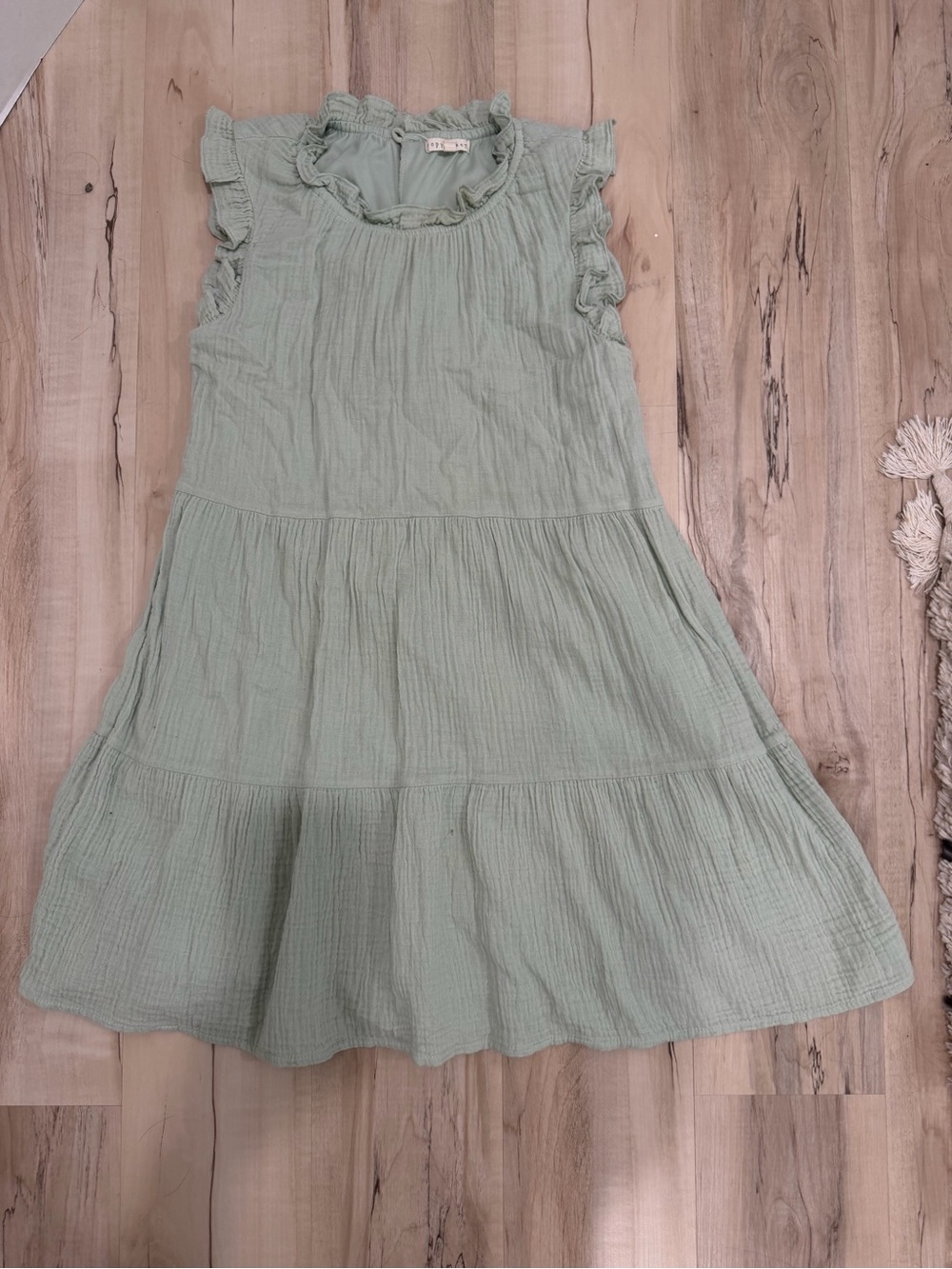 Copper Key Sage Green Ruffle Tiered Dress